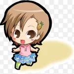 卡通女孩 透明背景PNG