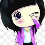 卡通女孩 透明背景PNG