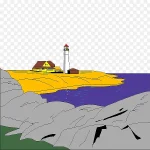 卡通河流 PNG素材下载