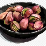 开心果绘画,坚果插画 PNG素材下载