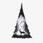 圣诞树插画 PNG素材下载