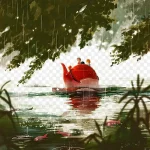 手绘水彩插画 免费PNG素材