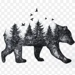 北极熊插画 高清PNG