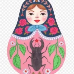 套娃创意插画 PNG素材下载