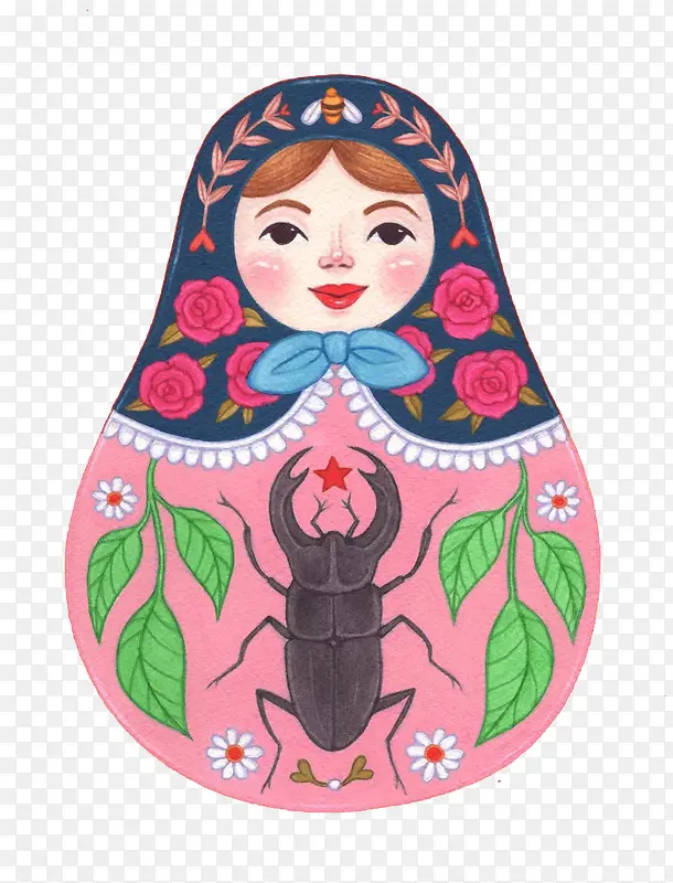 套娃创意插画