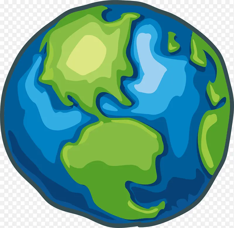 手绘地球