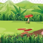 矢量卡通草地 PNG素材下载