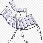 卡通手绘长椅 透明背景PNG