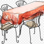 手绘桌椅家具 透明背景PNG