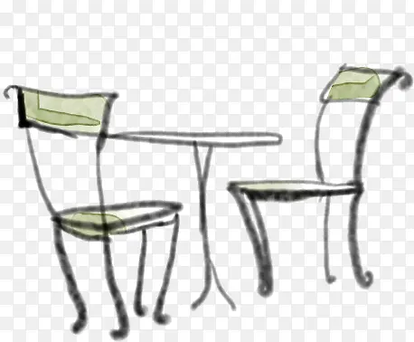 手绘桌椅家具