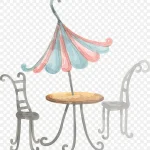 卡通手绘户外桌子 免费PNG素材