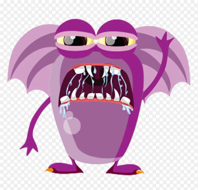 手绘流口水素材怪物