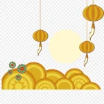 新年灯笼海报装饰图案 高清PNG