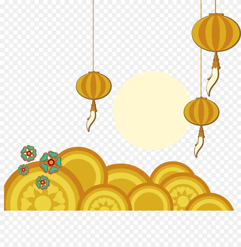 新年灯笼海报装饰图案