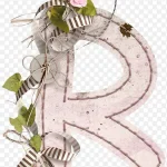 布艺装饰字母R 高清PNG