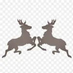 两只鹿 免费PNG素材