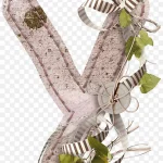 布艺装饰字母Y 高清PNG