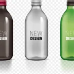 工业设计玻璃瓶设计图片eps素 透明背景PNG