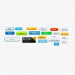 网页设计按钮设计元素 高清PNG