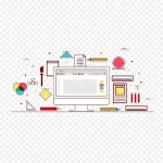 平面设计工作室的设计工具 免费PNG素材