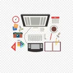 设计办公用品 透明背景PNG