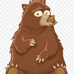 创意设计可爱棕熊 PNG素材下载