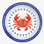 创意设计螃蟹盘子 PNG素材下载