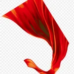 红色丝绸 透明背景PNG