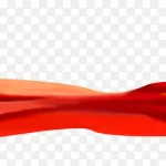 红色飘带 红色丝绸 透明背景PNG