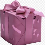 红色盒子 红色飘带 高清PNG