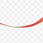 红色丝带素材 透明背景PNG