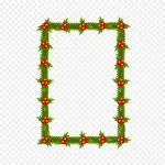 红色果实的边框 透明背景PNG