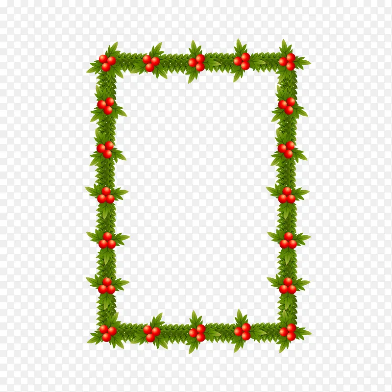 红色果实的边框