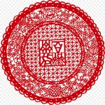 红色花纹 PNG素材下载