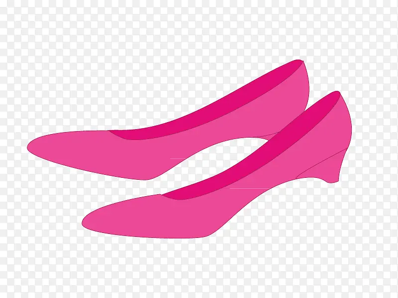 红色皮鞋卡通矢量素材