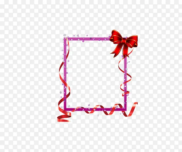 红色彩带边框