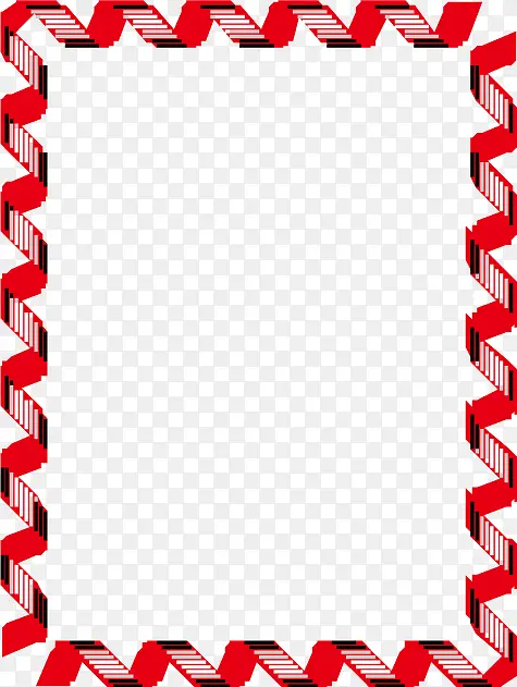 红色条幅边框矢量