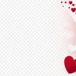 红色心型边框 PNG素材下载
