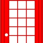 红色的卡通门 免费PNG素材