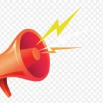 扁平红色促销喇叭 免费PNG素材