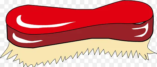 卡通红色刷子矢量