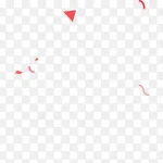 红色彩带飘落 透明背景PNG