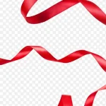 红色彩带飘落 免费PNG素材
