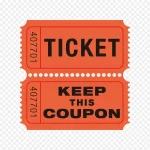 红色优惠券 PNG素材下载