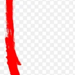 红色毛笔笔触 免费PNG素材