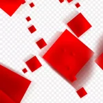 红色正方形装饰背景 PNG素材下载