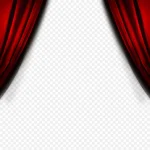 红色帘子 PNG素材下载