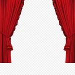 红色帘子 透明背景PNG