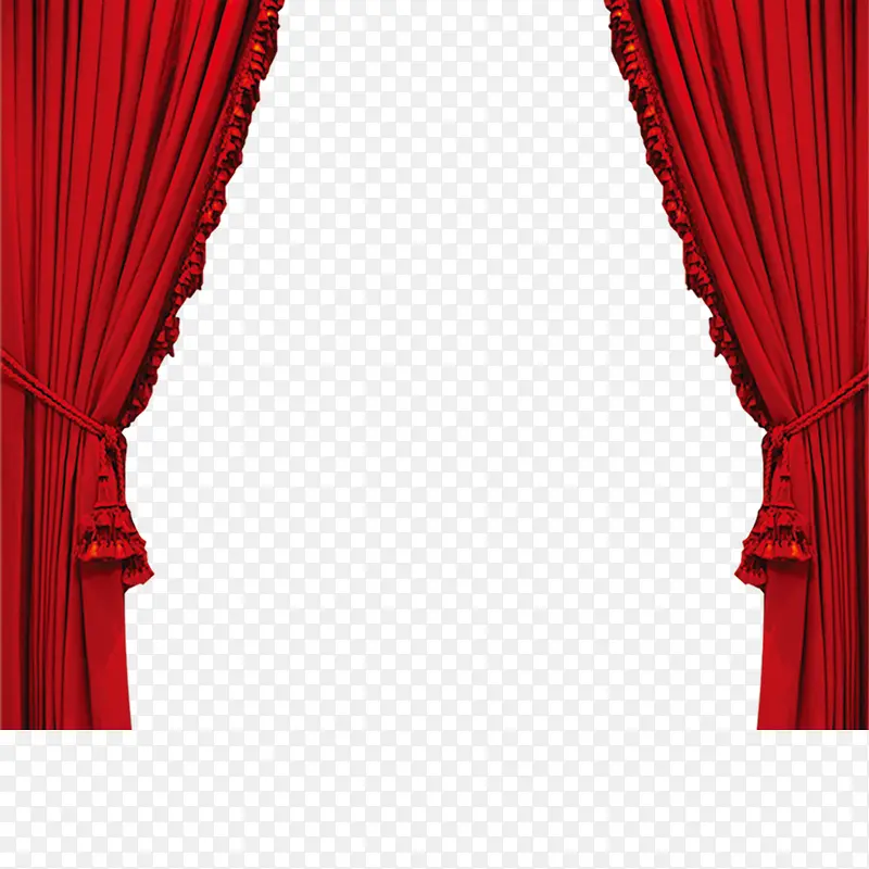 红色帘子