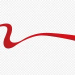 红色飘带 PNG素材下载